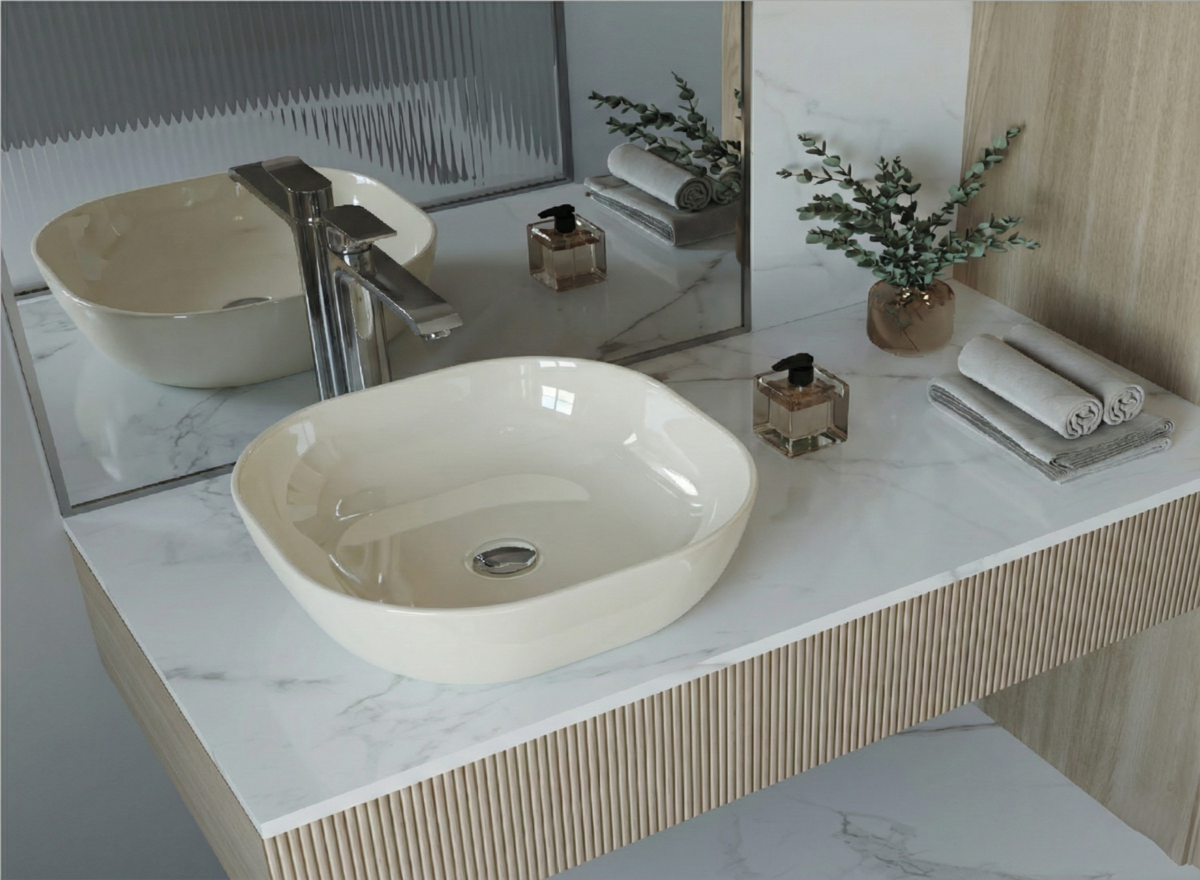 حوض فوق سطح افقي 42 * 42 سم سانيبيور ابولو برجامون