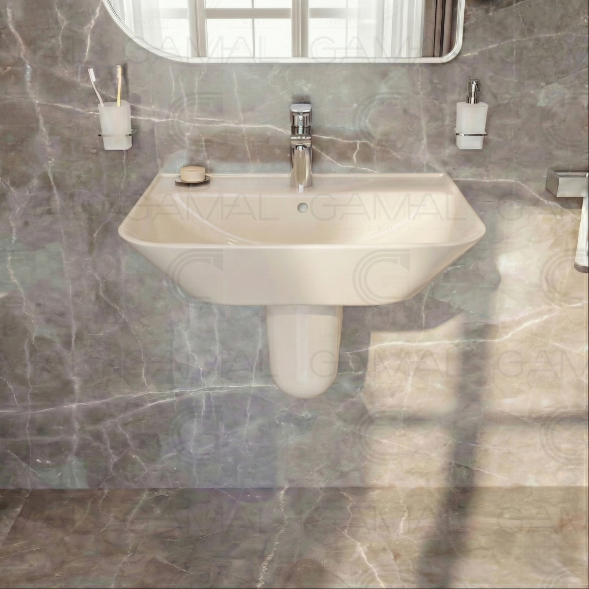 حوض 65 سم بالركبة كامل سانيبيور ماجنيوس برجامون