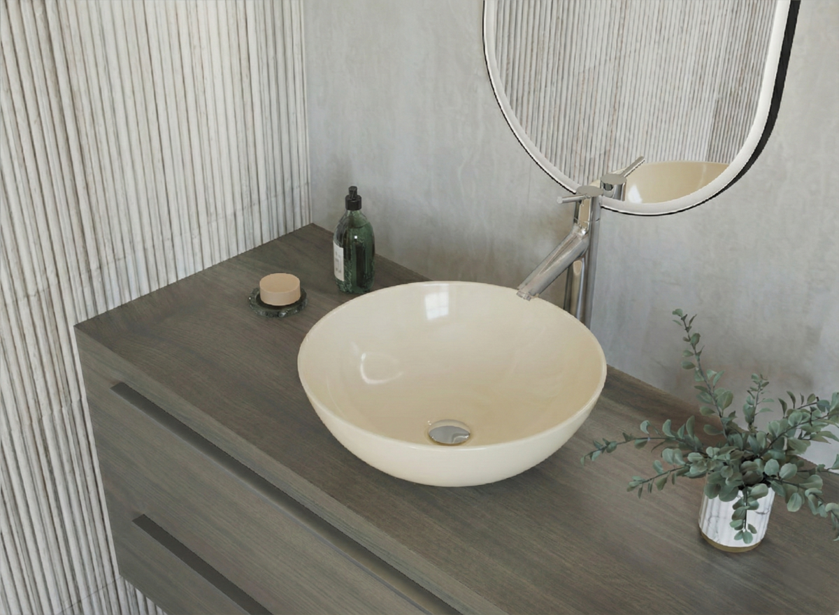 حوض فوق سطح افقي 41 * 41 سم سانيبيور هيرا برجامون