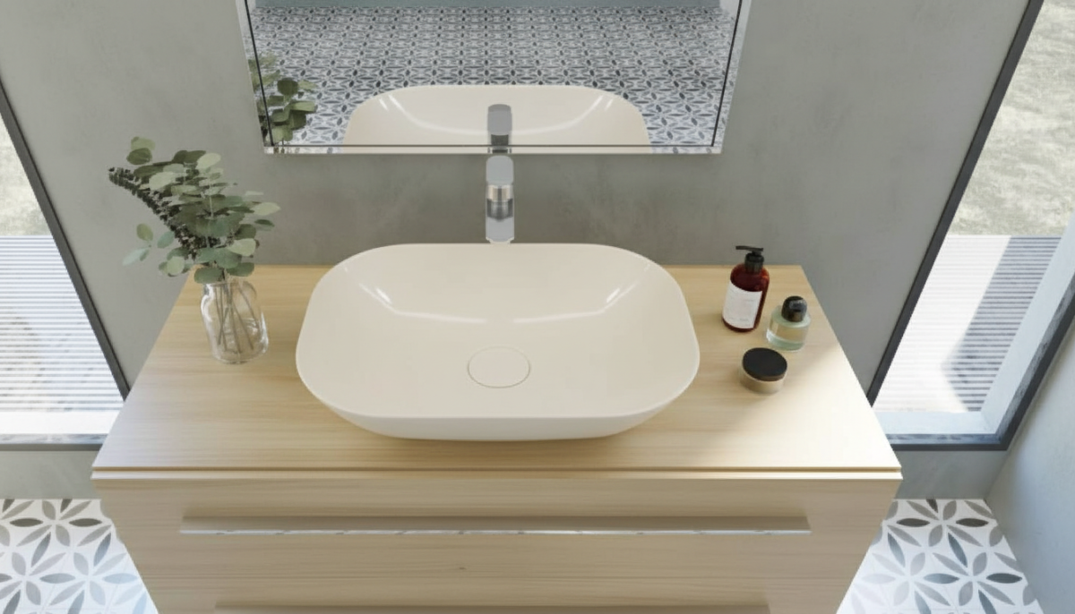 حوض فوق سطح افقي 60 سم سانيبيور ايروس برجامون