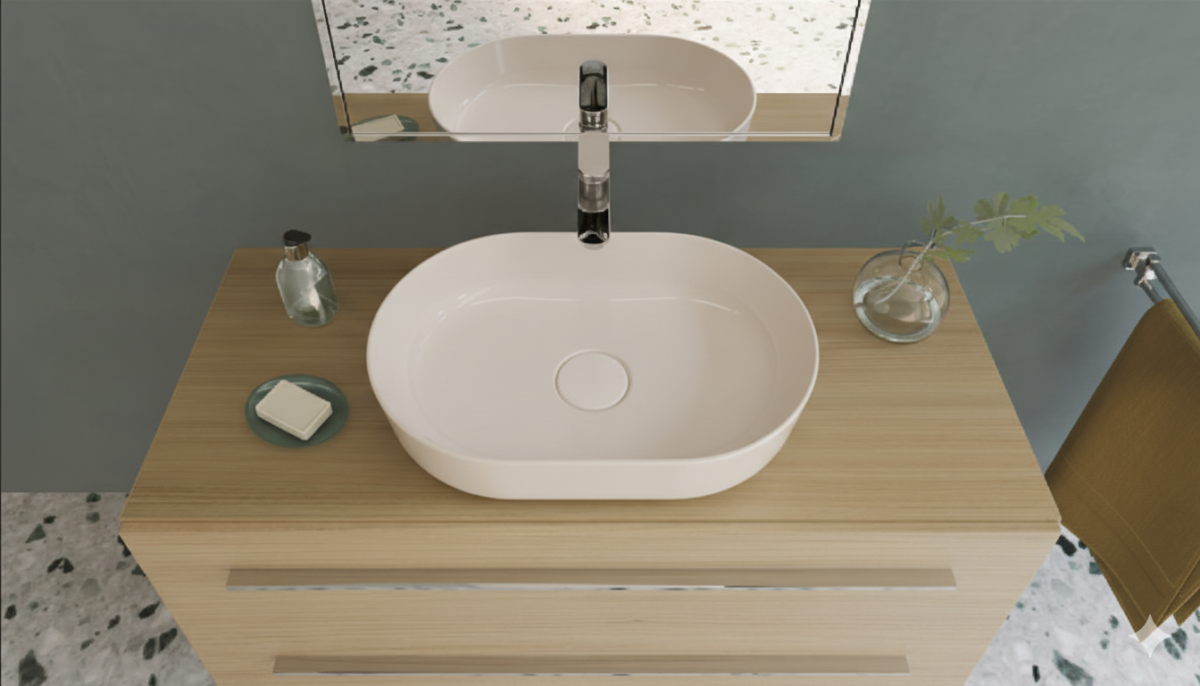 حوض فوق سطح افقي 60 سم سانيبيور تايتن برجامون